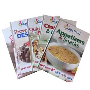 Lot of 5 Kraft Foods Hardcover Cookbooks Desserts Casseroles Appetizers Sides